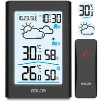 BALDR Wetterstation mit Display BD-911 schwarz