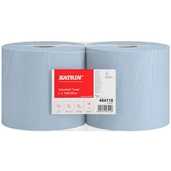 2 KATRIN Putztuchrollen L2 1000 Blue 2-lagig blau, 1.000 Blätter