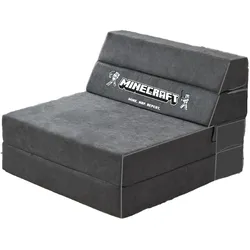 roba Minecraft Gaming Sofa - 119x80x80cm - grau - Polyester / Schaumstoff