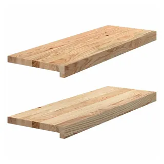vidaXL Treppenstufen 2 Stk. Unbehandelt 70x25x2 cm Massivholz Eiche,