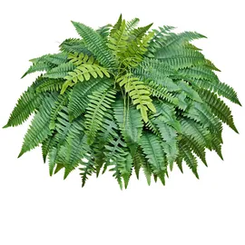 Vevor Künstlicher Farn 127cm, 596g Künstliche Pflanzen mit 96 Wedeln aus Kunststoff & Seidenstoff, UV-beständiger Artifizieller Boston Farn für Haus Garten Balkon Büro Dekoration, ohne Blumentopf