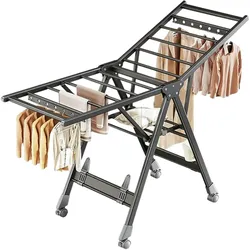 Joybos - Multifunktionale faltbare Wäscheleine aus Aluminium