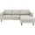 TRENDMANUFAKTUR Eckcouch Polyester 2-Sitzer Grau