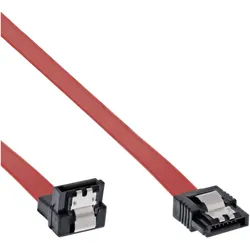 InLine SATA Anschlusskabel abgewinkelt - mit Sicherheitslasche - 0,7m