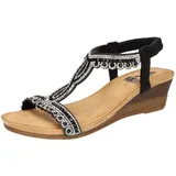 2GO FASHION Keilsandaletten Damen Schwarz 39