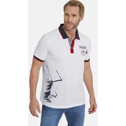 Poloshirt JAN VANDERSTORM "Poloshirt DILAN", Herren, Gr. 7XL, weiß, Obermaterial: 100% Baumwolle CO., Shirts