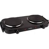 Grafner Grafner® Kochplatte doppelt 2000 Watt mit klappbaren Griffen Schwarz KP10880
