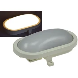 ChiliTec Oval-Armatur 12W IP44 grau