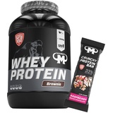 3kg Mammut Whey Protein Eiweißshake - Set inkl. Protein Shaker, Riegel, Powderbank oder Tasse (Brownie, Mammut Protein Bar - Raspberry)