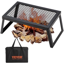 VEVOR BBQ Gills Holzkohlegrill Klappgrill 458 x 305 x 205 mm, Tischgrill Tragbarer Reisegrill 6 kg Belastbar, Outdoor Faltbar Picknickgrill Campinggrill Schwarz 300 °C, für Terrasse, Camping, Party