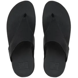 FitFlop Damen Lulu Toe Post - Leather Zehenstütze Sandalen, Schwarz Schwarz 001, 39