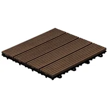 Home Deluxe WPC Bavaro dunkelbraun 30 x 30 x 2,2 cm 3 St.