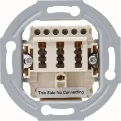 Kopp 33369392 UP Telefonanschlussdose TAE, 1 Amtsleitung und 2 Zusatzgeräte, 3x6-polig, NFN-Codierung