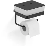 Giese Feuchttücher-Box mit Papierrollenhalter Schwarz