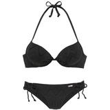Buffalo Push-Up-Bikini, mit modischer Struktur, schwarz