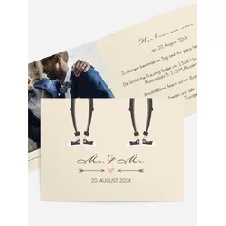 Einladungen zur Hochzeit selbst gestalten mit Spruch und Fotos im Onlinedesigner bei Meine-Kartenmanufaktur.de