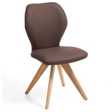 Niehoff Sitzmöbel Colorado Trend-Line Design-Stuhl Wildeiche/Polyester - 180° drehbar Atlantis havanna braun