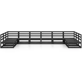 vidaXL 10-tlg. Garten-Lounge-Set Massivholz Kiefer