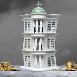 Harry Potter Spardose Gringotts Bank: transparente Rückseite, Spiralen für Münzen