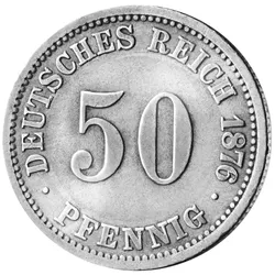 Original 50 Pfennig des Deutschen Reiches aus echtem Silber!