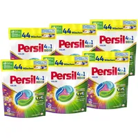Persil 4in1 Color DISCS 264 WL (6 x 44 Waschladungen), Waschmittel mit Tiefenrein Technologie, Colorwaschmittel für reine Wäsche und hygienische Frische für die Maschine