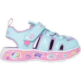 SKECHERS Play Scene Splash-Cute Crew Sandalen, Türkis/Lavendel, 9 Toddler