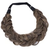 CAISHA Zopf Haarteil Haarband Stirnband Haarschmuck Geflochten Hellbraun Blond Mix HZ205