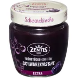 Zentis Frühstücks-Konfitüre Schwarzkirsche 230 g – fruchtige Schwarzkirschkonfitüre mit ausgewogener Süße für genussvolle Frühstücksmomente (Packung mit 6)