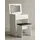 KADIMA DESIGN Schminktisch | Weiß, Klappspiegel | Hocker, Melaminharzbeschichtung. pflegeleicht & modern