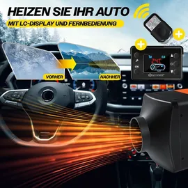 Kesser KESSER® Standheizung 8KW für Diesel Diesel-Heizung mit LCD-Display und Fernbedienung Lufterhitzer mit Schalldämpfer für Auto PKW LKW Wohnmobil Heizung | Timer sowie Thermostat 12V/24V KFZ