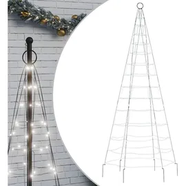 vidaXL LED-Weihnachtsbaum für Fahnenmast 180 cm Kaltweiß
