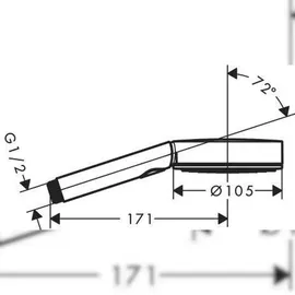 Hansgrohe Pulsify Select S Handbrause 105 3jet Activation mattschwarz