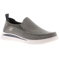 Skechers Herren Freizeitschuhe Bewährter Evers Slip Auf Dunkelgrau UK Größe