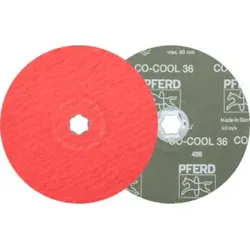 PFERD TOOLS COMBICLICK Keramikkorn Fiberscheibe Ø 180mm CO-COOL36 für Edelstahl
