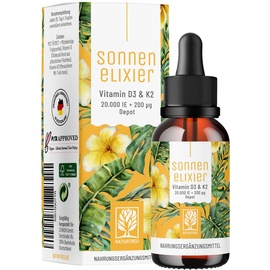 NATURTREU Sonnenelixier Vitamin D3 & K2 Tropfen 30 ml