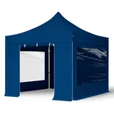 TOOLPORT Faltpavillon 3 x 3 m inkl. 4 Seitenteile Blau