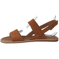 CLARKS Damen Karsea Strap Sandale, Tan Leather, 40 EU