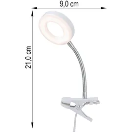 ETC Shop Klemmlampe Weiß 2 St.