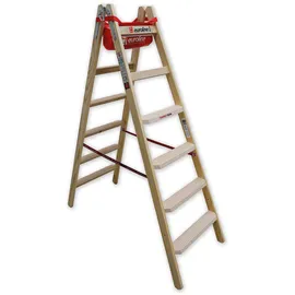 Euroline Holz Stufenstehleiter 2 x 6 Stufen 1057706