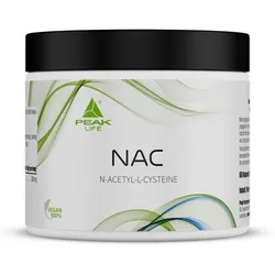 PEAK NAC - 60 Kapseln / Portionen I Hochdosiert I N-Acetyl-L-Cystein I Hohe Bioverfügbarkeit und Verträglichkeit I Vegan 57 g