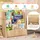 Costway Kinderregal 4 Tier 57,5 x 26,5 x 59 cm Holz natur beige