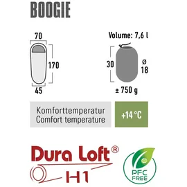 High Peak Boogie Schlafsack - Blue - Normal / Links Ziper