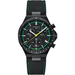 Certina DS-7 Chronograph Special Edition Marta Ortega Padel Edition" C043.417.38.201.10" - karbon schwarz,schwarz grüne Naht - 41mm