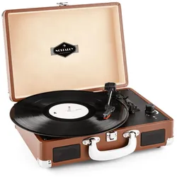 Peggy Sue Retro-Plattenspieler LP USB braun Braun