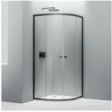 Bernstein NT509 Runddusche mit Schiebetüren 90 x 90 cm schwarz matt