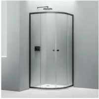 Bernstein NT509 Runddusche mit Schiebetüren 90 x 90 cm schwarz matt