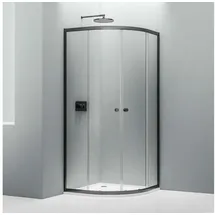 Bernstein NT509 Runddusche mit Schiebetüren 90 x 90 cm schwarz matt