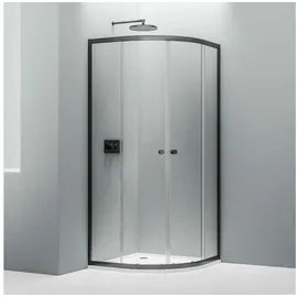 Bernstein NT509 Runddusche mit Schiebetüren 90 x 90 cm schwarz matt