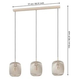 EGLO Romazzina 3-flg. 90 cm rund sandfarben