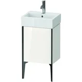 Duravit XViu Waschtisch-Unterschrank XV4531LB285 43,4x33,4x49,3cm, schwarz matt, links, weiß hochglanz